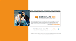 Desktop Screenshot of dictionnaire-sms.com
